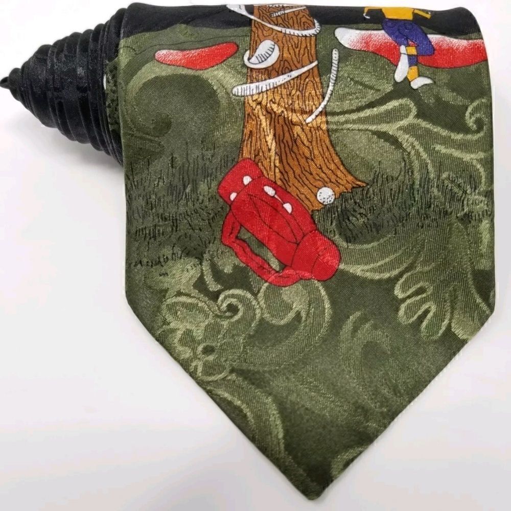 Mens Golfing Golf Clubs Sporty Novelty Necktie